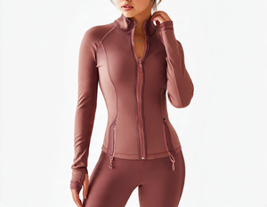 Premium Women's Full Zip Fitness Gym <b>Jacket</b> Breathable Stretch Activewear Running Training <b>Workout</b> Sportswear Long Sleeve Athlet - Product Image 2