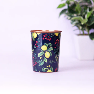 Petit verre à vin en cuivre imprimé avec couvercle, idéal pour mariages et célébrations, équipement de cuisine domestique, accessoires ménagers à vendre - Product Image 3