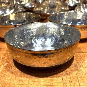 Vintage Nickel Silver Bowls Hammered Metal Fruit Bowl for <b>Floating</b> <b>Candles</b> Flower Dining Table Home Decor Made in India - Product Image 6