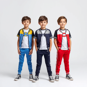 Conjunto de Ropa para Niños, Camiseta y Pantalones, Traje Deportivo, Edad 8-11 Años, Algodón, Estilo Casual, con Personalización OEM ODM - Product Image 6