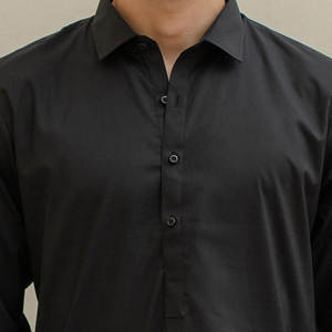 Ensemble Kurta pour homme à col rabattu, design ODM, dernière mode, tenue de mariage et de fête, pantalon Shalwar, costume 2 pièces, Bandhgala respirant - Product Image 5