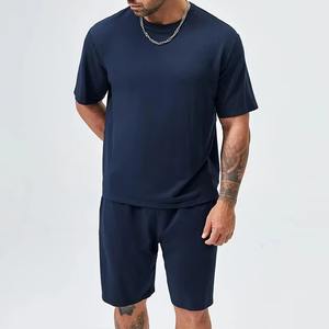 Conjunto de Ropa Informal para Hombre, Camiseta y Pantalones Cortos de Algodón Ligero, Corte Holgado, Diseño Personalizable OEM, Suministro al por Mayor Disponible - Product Image 4