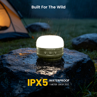 Linterna LED de Camping Recargable por USB, Resistente al Agua, 5 Niveles de Brillo, 3 Modos, Portátil, para Emergencias, Venta al Por Mayor