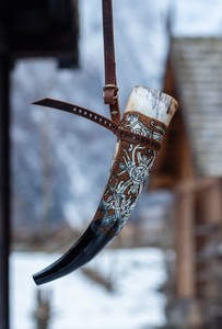 Instrumento de Viento Hecho a Mano de Cuerno de Búfalo, Silbato Tradicional para Caza, Sonido Fuerte, Acabado Natural, Artesanía Duradera para Uso Cultural al Aire Libre - Product Image 5