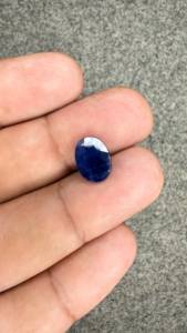 Saphir bleu naturel de 2,98 ct, taille ovale, pierre précieuse non montée, certifié GIA, saphir bleu profond de qualité supérieure pour bijoux fins - Product Image 3