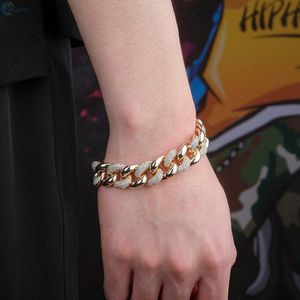 Bracelet en diamant cultivé en laboratoire, style cubain, luxueux, hip-hop, brillant, style rappeur, pour homme - Product Image 3