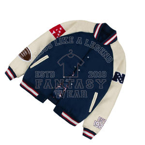 Chaqueta Universitaria Personalizada FANTASY WEAR 2026 para Hombre, Chaqueta Universitaria Personalizable con Temática de Fútbol Americano - Product Image 5