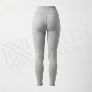 Thread Womens High Elastic Waist Fitness Pants Yoga Sports Running Shock Absorbing Stretch Breathable Quick Dry Tights - Product Image 2