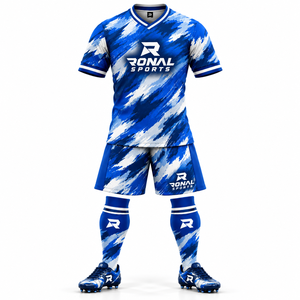 Ensemble de maillots de football respirants pour fabricants OEM, maillot de football en gros, uniforme de football 100 % polyester, meilleure vente 2026 - Product Image 1