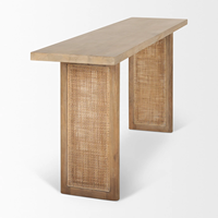 Table console contemporaine en bois de manguier massif marron Design moderne de luxe pour les entrées Couloirs Salons pour hôtels