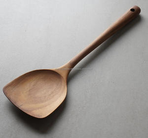 Espátula de cocina de madera hecha a mano de alta calidad, utensilio de mango largo, cuchara de madera, espátula para cocinar, Cocina, Restaurante, uso - Product Image 6