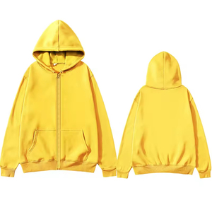 เสื้อสเวตเชิ้ตผ้าเฟรนช์เทอร์รี่พิมพ์โลโก้ตามสั่ง แขนยาว ซิปยาว สีพื้น ทรงหลวม สไตล์ลำลองสำหรับผู้ชาย เหมาะสำหรับฤดูใบไม้ผลิและฤดูใบไม้ร่วง - Product Image 4