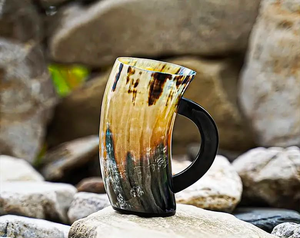 Chopes à bière en corne de luxe modernes, faites à la main, écologiques, 400-600 ml, pour bière et vin, à prix abordable – Meilleures ventes - Product Image 6