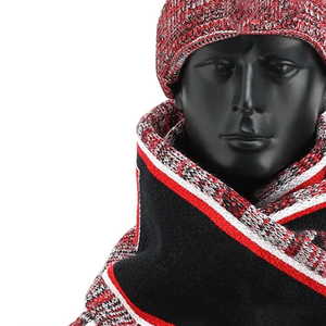 Ensemble Écharpe Longue en Tricot, Bonnet et Gants Delta Sigma Theta Noir Argyle – Broderie Personnalisée Premium, Acrylique de Haute Qualité, Hiver - Product Image 3