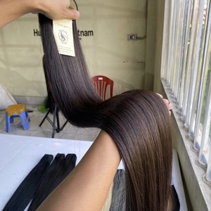 Extensions de cheveux humains vierges crus authentiques de qualité pure 100% Satisfaction Vietnam trame couleur noire naturelle Super Double dessiné - Product Image 6