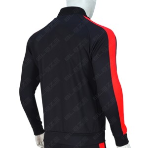 Chaqueta Deportiva Unisex Medalist 2.0 en negro y rojo, Sudadera con capucha para hombre con cremallera, Chaqueta de chándal personalizada Blaze Fight Wear - Product Image 5