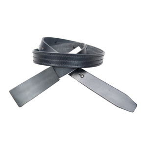 Equipro Vintage Casual Genuine Leather Belt Herringbone Pattern Silver <b>Square</b> Pin Breathable Cow Hide 3.5cm Width <b>Adjustable</b> - Product Image 1