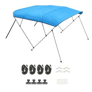 Tendalino Bimini per Barche a 4 Archi, Telo in Poliestere 600D, Telaio in Lega di Alluminio, Impermeabile, Parasole, Tenda da Sole per Barche, Materiale PVC, Nuovo - Product Image 1
