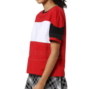 Algodón hecho nuevo diseño mujeres camisetas último estilo mujeres camisetas verano desgaste mujeres camisetas - Product Image 3