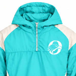 <b>Mens</b> Turquoise Neutral Nylon Quarter Zip <b>Hoodie</b> <b>Shorts</b> <b>Set</b> Contrast Panel Lightweight Athletic Running Training Sportswear - Product Image 3