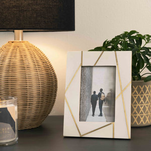 HANDICRAFTS ZONE HCZ-94 Resin Offset Printed Lightweight Rectangle Photo <b>Frame</b> <b>6x4</b> Inch Vertical Tabletop Display Made India - Product Image 1