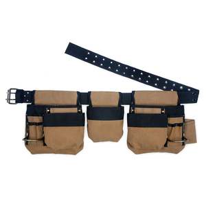 Custom OEM/ODM Heavy Duty Premium Leather Carpenter <b>Tool</b> <b>Belts</b> with Adjustable Strap Multi-Function & High Capacity - Product Image 1