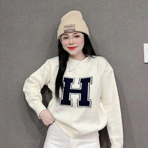 Suéter de Punto para Mujer, Manga Larga, Estilo Lindo, Mezcla de Lana, 35% Viscosa, 35% Nailon, Largo Completo, ODM - Product Image 6