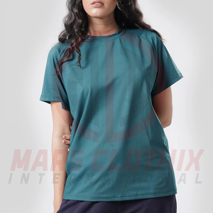 Camiseta deportiva transpirable de alta calidad para gimnasio, correr, de secado rápido, para mujer, de color sólido, para adultos. - Product Image 3
