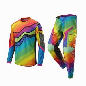 Conjunto de Jersey y Pantalones de Motocross, Ropa Deportiva Estampada Personalizada, % Poliéster, Resistente al Viento, Transpirable, Unisex, para Adultos - Product Image 1