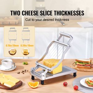 Tagliatrice per Formaggio di Grado Commerciale con Filo da 0,39'' e 0,78'', Lama in Metallo Rimovibile per Tagliare il Burro, Affettatrice per Formaggio in Lega di Alluminio per Uso Domestico - Product Image 2
