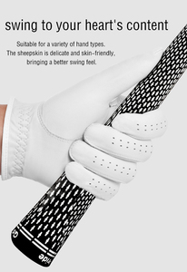 Guantes de Carreras Blancos de Dedo Completo con Paneles Negros, Diseño Antideslizante, de Cuero, para Uso en Exteriores, Unisex, Estilo Pull-On - Product Image 5