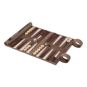 Premium Quality Durable Eco-Friendly PU Leather <b>Backgammon</b> <b>Set</b> with Customized Logo-Luxurious Wedding Gift - Product Image 5