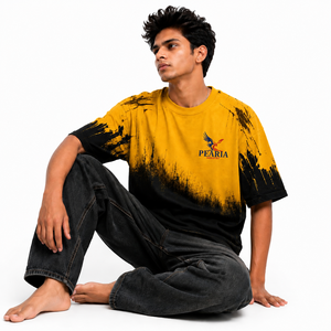 <b>Men's</b> Oversized 100% Cotton Jersey T-Shirt 220G Digital Printing Drop Shoulder Short <b>Sleeve</b> Crew Neck Custom Logo Streetwear Tee - Product Image 1