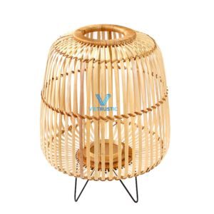High Quality <b>Bamboo</b> Rattan <b>Lantern</b> Candle Holder Wholesale for Bedroom and Home Decorative Lighting - Product Image 3