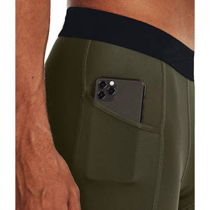 Shorts de course pour hommes à taille mi-haute, compressifs, respirants, écologiques, en tissu peigné imperméable, sans coutures, coupe ajustée, effet froncé aux fesses - Product Image 3