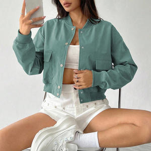 Blouson Bomber Femme Style International avec Broderie Personnalisable, Veste Extérieure Imperméable à Fermeture Éclair pour Impression et Marchés de Détail - Product Image 3