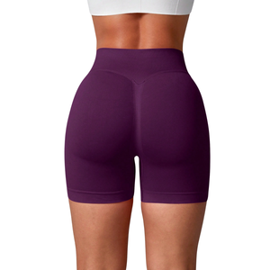 Shorts de Yoga OEM de Fábrica con Efecto Scrunch, Cintura Media, Estampado por Transferencia Térmica, Spandex/Poliéster, Transpirables, de Secado Rápido, Ecológicos - Product Image 1
