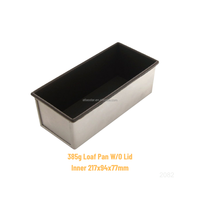 ATLAS STAR Moule à pain rectangulaire en aluminium noir avec revêtement antiadhésif en PTFE, 385 g, sans couvercle, compatible four et lave-vaisselle, ustensile de cuisson
