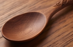 Wooden Flatware <b>Set</b> With Carved Handles Matte Finish <b>Reusable</b> Minimalist Design <b>Cutlery</b> For Camping Use And Hotel Use - Product Image 2
