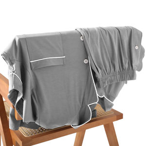 Pijamas de Verano para Hombre, Conjunto de Ropa de Dormir Cómoda de Bambú, Pijamas para Adultos, Conjunto de Pantalones Cortos Suaves, Venta al Por Mayor - Product Image 2