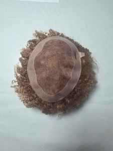 Prothèse capillaire homme en cheveux humains indiens Remy bouclés, base mono - TAZ HAIR BANGLADESH - Product Image 4