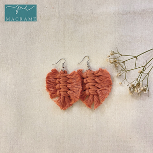 Boucles d'oreilles en macramé personnalisées Boucles d'oreilles créoles colorées en coton tissé à la main Bijoux pour femmes - Product Image 2