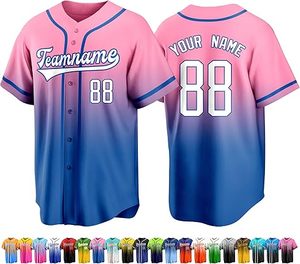 Proveedor de Uniformes de Béisbol con Jersey de Béisbol Personalizable con Impresión Digital Transpirable de Poliéster/Algodón, Logotipo Frontal de Secado Rápido - Product Image 1