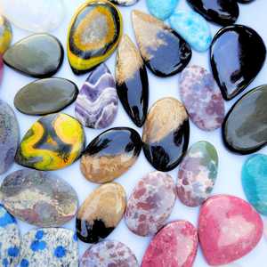 MAHNAJ GEMS Wholesale Natural Mixed Gemstone Flatback Cabochons Lot for Ring Pendant Jewelry Making JAIPIUR ,RAJASTHAN - Product Image 5