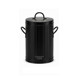 ถังขยะทรงหกเหลี่ยมโลหะพร้อมฝาปิด สไตล์คลาสสิก สำหรับใช้ในบ้าน - Product Image 3