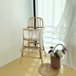 Chaise haute pour bébé, prix d'usine, mignon, classique, luxe, ravissant, en rotin, chaises d'alimentation pour bébés - Product Image 4