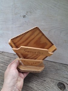 Porta Servilletas de Madera Natural, Organizador Decorativo de Servilletas para Mesa, para Cocina, Comedor, Restaurante, Cafetería - Product Image 5