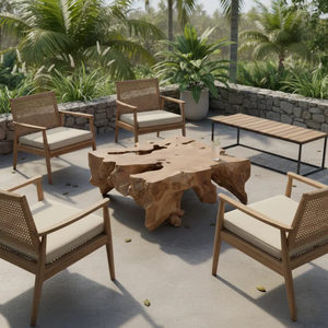 Unique Solid Teak <b>Root</b> <b>Coffee</b> <b>Table</b> Rustic Organic Tree Stump Center <b>Table</b> Natural Live Edge Wooden Furniture Indonesia - Product Image 5