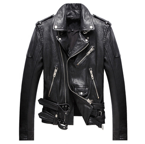 Solid Trader <b>High</b> Gloss Polished Look Fashion Wear Sleek Fit Eye Catching <b>Top</b> Quality <b>Leather</b> Jacket - Product Image 1