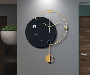 Horloge murale design unique en bois et métal, idéale pour les cuisines et les salles de bain, un article incroyable au prix le plus bas. - Product Image 3